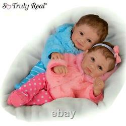 Ashton-Drake Galleries Built-In Best Friends Twin Baby Doll Set by Ping Lau 15