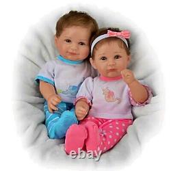 Ashton-Drake Galleries Built-In Best Friends Twin Baby Doll Set by Ping Lau 15