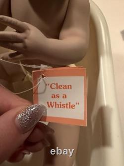 Ashton-Drake Galleries Clean as a Whistle 1995 Porcelain Doll, Bathtub