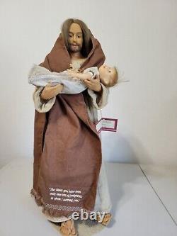 Ashton-Drake Galleries Footprints in the sand 20 Jesus doll with child