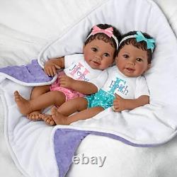 Ashton-Drake Galleries Hope and Faith Lifelike Twin Baby Doll Set Linda Murray