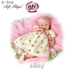 Ashton-Drake Galleries Lily Rose Silicone Baby Doll With 7-Pc Layette Set AS IS