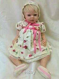 Ashton-Drake Galleries Lily Rose Silicone Baby Doll With 7-Pc Layette Set AS IS