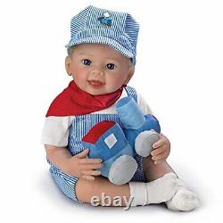 Ashton-Drake Galleries Linda Murray All Aboard Logan Engineer Poseable Baby Doll