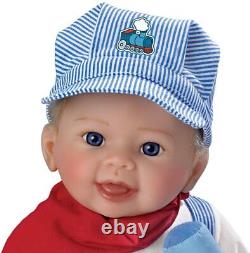 Ashton-Drake Galleries Linda Murray All Aboard Logan Engineer Poseable Baby Doll