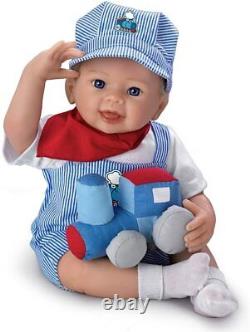 Ashton-Drake Galleries Linda Murray All Aboard Logan Engineer Poseable Baby Doll