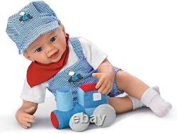 Ashton-Drake Galleries Linda Murray All Aboard Logan Engineer Poseable Baby Doll