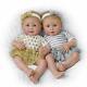 Ashton-Drake Galleries Linda Murray Lifelike Silicone Twin Baby Dolls Set of Two