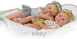 Ashton-Drake Galleries Linda Murray Lifelike Silicone Twin Baby Dolls Set of Two