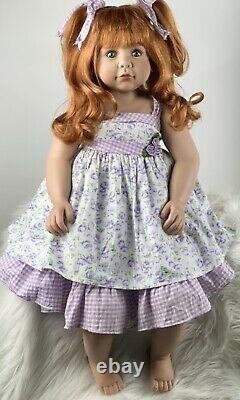 Ashton Drake Galleries, Linda Rick, Vinyl Girl Doll Sitting, 70cm, 28, Red Hair