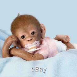 Ashton-Drake Galleries NIB Coco RealTouch Newborn Baby Monkey Doll