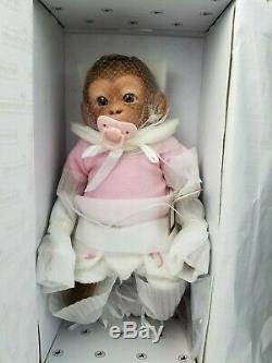 Ashton-Drake Galleries NIB Coco RealTouch Newborn Baby Monkey Doll