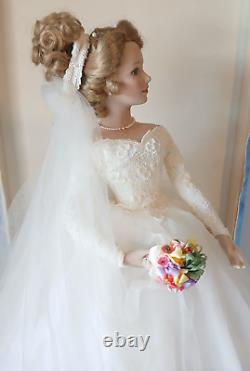 Ashton Drake Galleries Porcelain Bride Doll Spring Promise 93742 with auth certif