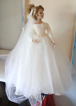 Ashton Drake Galleries Porcelain Bride Doll Spring Promise 93742 with auth certif