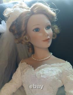 Ashton Drake Galleries Porcelain Bride Doll Spring Promise 93742 with auth certif