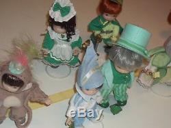 Ashton Drake Galleries Precious Moments Wizard of Oz Dolls with Stands