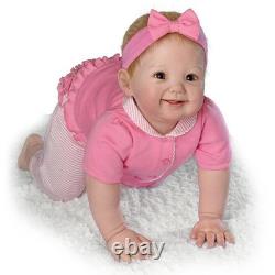 Ashton-Drake Galleries Real Touch Aubrey's Crawling Baby Doll Realistic NRFB