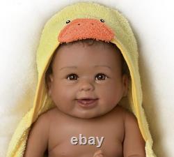 Ashton-Drake Galleries Rub-A-Dub-Dub, Layla AA Baby Doll with Ducky Towel