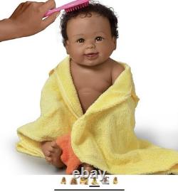 Ashton-Drake Galleries Rub-A-Dub-Dub, Layla AA Baby Doll with Ducky Towel