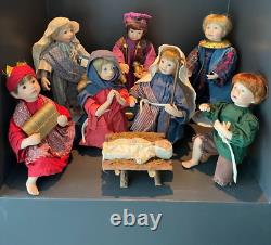 Ashton Drake Galleries, The Holy Family Nativity Porcelain Dolls O Holy Night