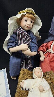 Ashton Drake Galleries, The Holy Family Nativity Porcelain Dolls O Holy Night