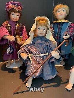 Ashton Drake Galleries, The Holy Family Nativity Porcelain Dolls O Holy Night