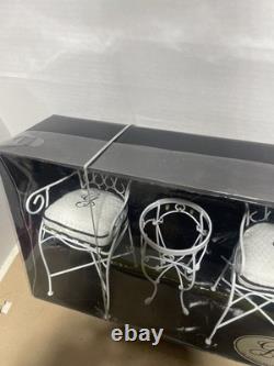 Ashton Drake Gene's Patio Set White Table & Chairs Set with Box and Shipper NRFB