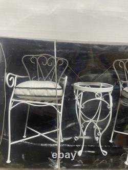 Ashton Drake Gene's Patio Set White Table & Chairs Set with Box and Shipper NRFB