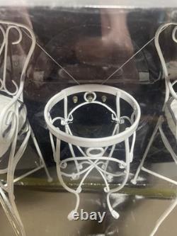 Ashton Drake Gene's Patio Set White Table & Chairs Set with Box and Shipper NRFB