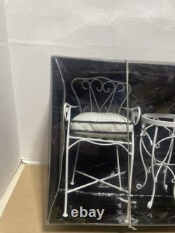 Ashton Drake Gene's Patio Set White Table & Chairs Set with Box and Shipper NRFB