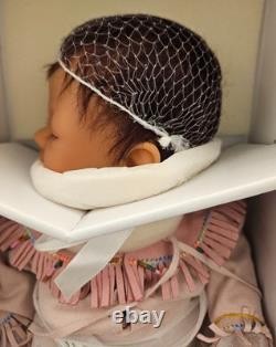 Ashton-Drake Great Spirit Rider Native American Vinyl Doll w Rocking Horse NIB