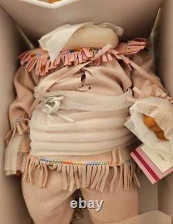 Ashton-Drake Great Spirit Rider Native American Vinyl Doll w Rocking Horse NIB