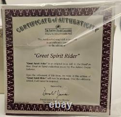 Ashton-Drake Great Spirit Rider Native American Vinyl Doll w Rocking Horse NIB