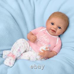 Ashton-Drake Hello World! Lifelike Baby Doll + Magnetic Pacifier Violet Parker