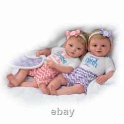 Ashton Drake Hope and Faith So Truly Real Twin Baby Doll Set By Mayra Garza NRFB