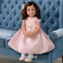 Ashton Drake Isn't She Lovely Lifelike Child Girl Doll Custom Satin Dress 28