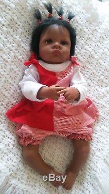Ashton Drake Jasmine goes to grandmas so truly real black baby girl reborn doll