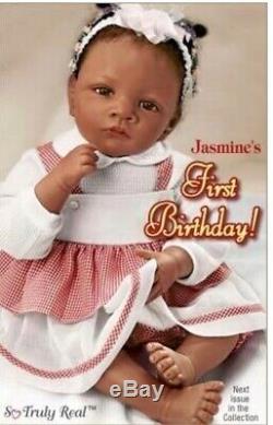 Ashton Drake Jasmines first birthday life like baby girl reborn doll by w. Hanl