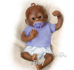 Ashton Drake Jo Jo Baby Monkey Doll Jojo With Dummy Pacifyer Poseable