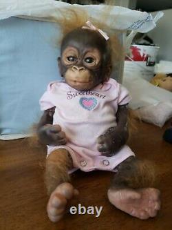 Ashton Drake LITTLE UMI Orangutan monkey 14 doll by Wendy Dickinson REPAIR need