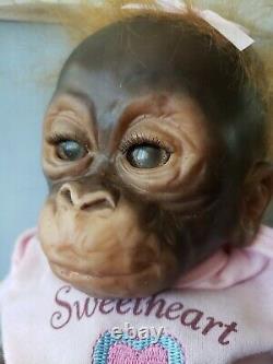 Ashton Drake LITTLE UMI Orangutan monkey 14 doll by Wendy Dickinson REPAIR need