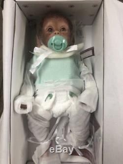 Ashton Drake Lifelike Baby Monkey Doll Lolo 16'' Fully Poseable NRFB