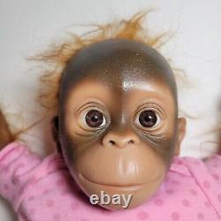 Ashton Drake Lifelike Baby Orangutan Monkey Girl Doll 17 Realistic