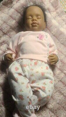 Ashton Drake Lifelike Reborn African American Baby Doll? Long Eyelashes? 20