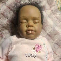 Ashton Drake Lifelike Reborn African American Baby Doll? Long Eyelashes? 20