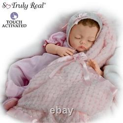 Ashton Drake Lifelike Touch-Activated Breathing Lullaby Baby Doll by Myra Garza