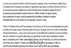 Ashton Drake Lil Bunches Of Fun Miniature Baby Monkey Dolls Lot Of 4 Rare