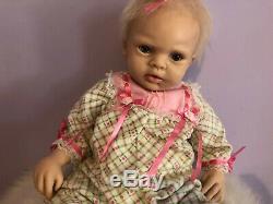 Ashton Drake Lily Rose Silicone Baby Girl Doll, original certificate, 20 in