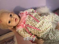 Ashton Drake Lily Rose Silicone Baby Girl Doll, original certificate, 20 in
