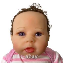 Ashton Drake Linda Murray Heartbeat Baby Doll withSounds Purple Eyes 20'' WORKING